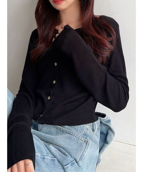 RESEXXY（リゼクシー）の「【UVカット】ベーシックカーディガン（カーディガン/ボレロ・レディース・グレー/ブラック/イエロー/ホワイト/ピンク/ブルー・FREE）」の3枚目の写真