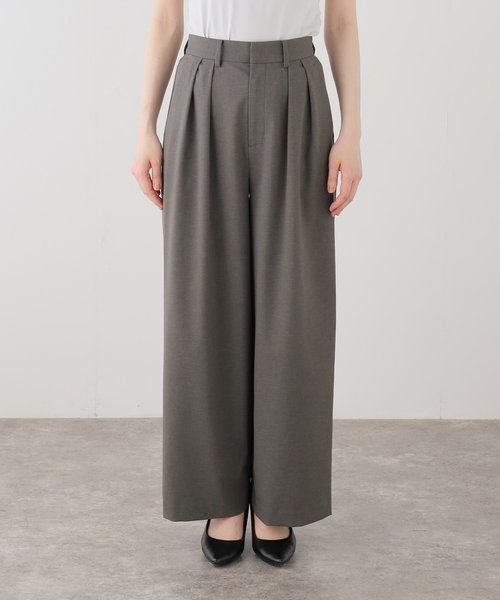 Spick & Span（スピックアンドスパン）の「《セットアップ可》ツイルストレッチタックパンツ（スラックス・レディース・アイボリー/チャコールグレー・36/38）」の6枚目の写真