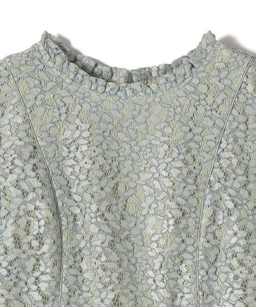 kaene(カエン)の「kaene:コード レース パフ スリーブ ワンピース(ワンピース・レディース・ブラック/ライトグリーン・ONE SIZE)」の21枚目の写真