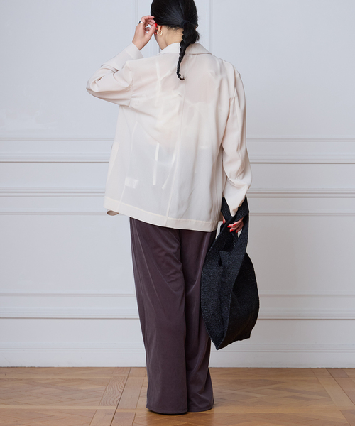 IENA LA BOUCLE(イエナラブークル)の「《追加/洗濯機洗い可》IENA LA BOUCLE Cupra mix イージーパンツ(その他パンツ・レディース・ブラック/ブラウン・38/36/34/40)」の15枚目の写真