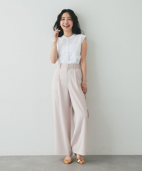 La boutique BonBon(ラブティックボンボン)の「【取り外せるフリル】フリルタイノースリ2WAYブラウス(シャツ/ブラウス・レディース・サックスブルー/ネイビー/ホワイト・FREE)」の13枚目の写真