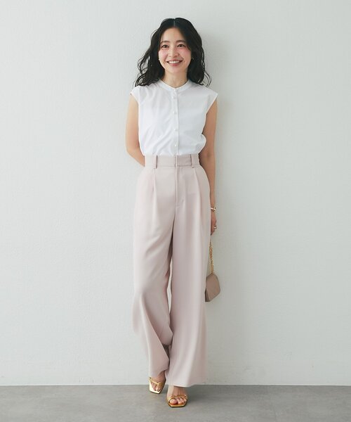 La boutique BonBon(ラブティックボンボン)の「【取り外せるフリル】フリルタイノースリ2WAYブラウス(シャツ/ブラウス・レディース・サックスブルー/ネイビー/ホワイト・FREE)」の14枚目の写真