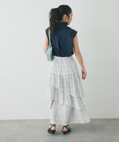 La boutique BonBon(ラブティックボンボン)の「【取り外せるフリル】フリルタイノースリ2WAYブラウス(シャツ/ブラウス・レディース・サックスブルー/ネイビー/ホワイト・FREE)」の22枚目の写真
