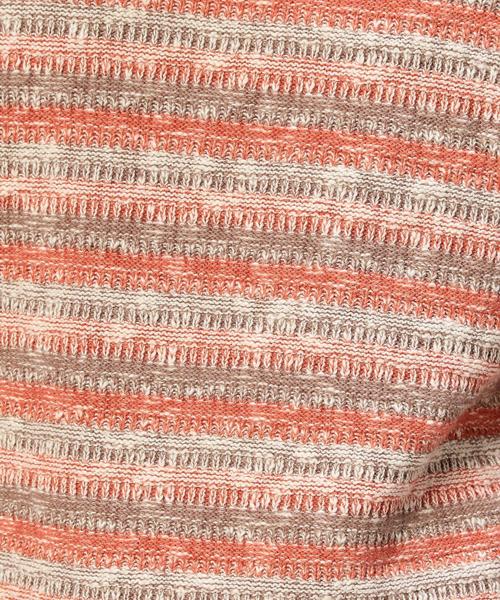 green label relaxing（グリーンレーベルリラクシング）の「BC CO/LI マルチボーダー C/N ニット◆（ニット/セーター・メンズ・ネイビー/ナチュラル・SMALL/MEDIUM/LARGE）」の3枚目の写真