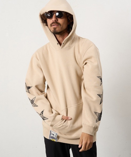 STUD MUFFIN(スタッドマフィン)の「mpa4113- T-C裏毛起毛 ドルスターカラークリスタルプルパーカー(624-02915)(パーカー・メンズ・アッシュ/ブラック/ベージュ・4/3/2)」の18枚目の写真
