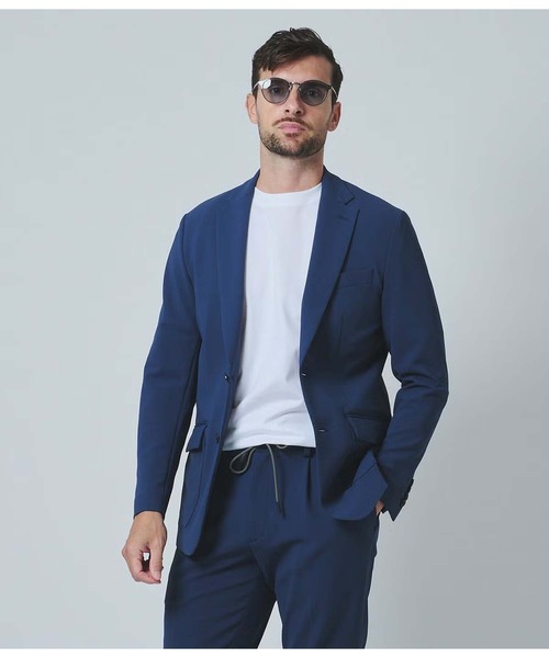 junhashimoto（ジュンハシモト）の「TRAVEL JACKET（テーラードジャケット・メンズ・ネイビー/グレイッシュベージュ・5/4）」の2枚目の写真
