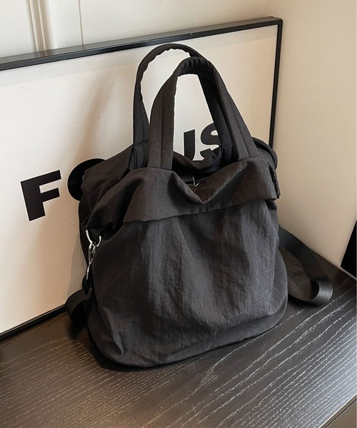 LA VORAGINE(ラ ヴォラジネ)の「2way大容量 シャカシャカビッグトートバッグショルダーバッグ(ショルダーバッグ・レディース・グリーン/ブラック/ベージュ・FREE)」の16枚目の写真