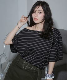 ENVYM | ルーズオフショルトップス(Tシャツ/カットソー)