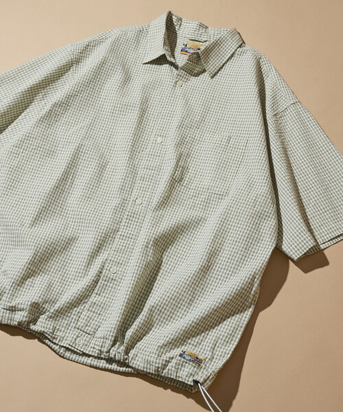 FREAK'S STORE(フリークスストア)の「FREAK'S STORE for BEACH & FES シアサッカー スピンドル レギュラーカラー ショートスリーブシャツ(シャツ/ブラウス・メンズ・ホワイト/ネイビー/ブルー/ブラウン/オフホワイト・SMALL/MEDIUM/LARGE)」の21枚目の写真