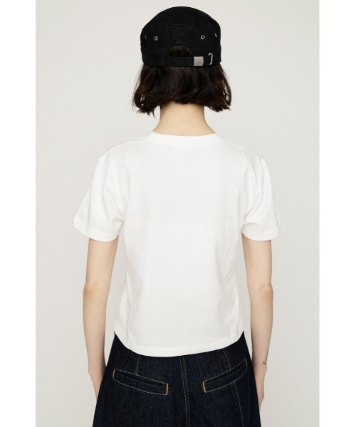 SLY(スライ)の「PATTERN LOGO COMPACT T/SH パターンロゴコンパクトTシャツ 春服 夏服(Tシャツ/カットソー・レディース・ブラック/ライトブルー/ホワイト/ブラウン・FREE)」の11枚目の写真