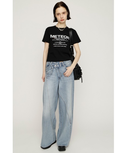 SLY(スライ)の「PATTERN LOGO COMPACT T/SH パターンロゴコンパクトTシャツ 春服 夏服(Tシャツ/カットソー・レディース・ブラック/ライトブルー/ホワイト/ブラウン・FREE)」の14枚目の写真