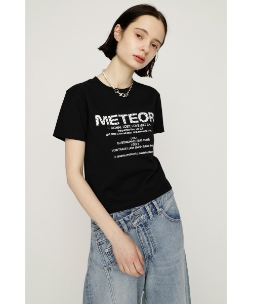 SLY(スライ)の「PATTERN LOGO COMPACT T/SH パターンロゴコンパクトTシャツ 春服 夏服(Tシャツ/カットソー・レディース・ブラック/ライトブルー/ホワイト/ブラウン・FREE)」の15枚目の写真