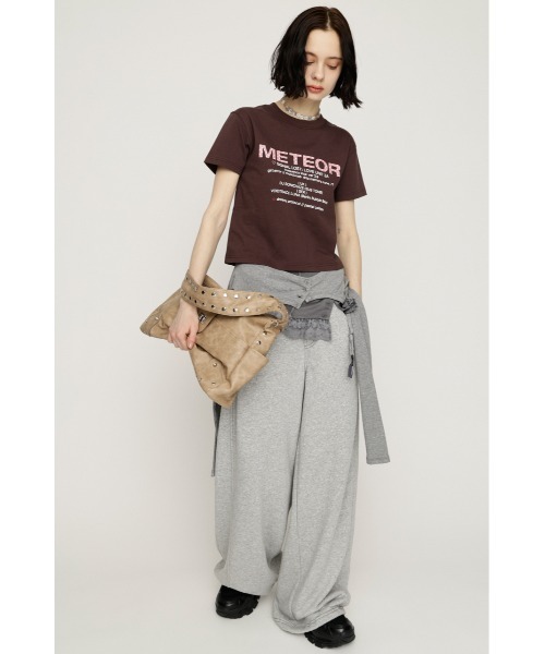 SLY(スライ)の「PATTERN LOGO COMPACT T/SH パターンロゴコンパクトTシャツ 春服 夏服(Tシャツ/カットソー・レディース・ブラック/ライトブルー/ホワイト/ブラウン・FREE)」の19枚目の写真