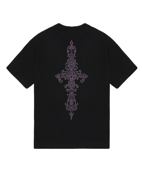 GRAVER（グレーバー）の「[ユニセックス]バックシムクロス半袖Tシャツ_3カラー（Tシャツ/カットソー・レディース・チャコールグレー/ブラック/サンドベージュ・SMALL/MEDIUM/LARGE）」の10枚目の写真