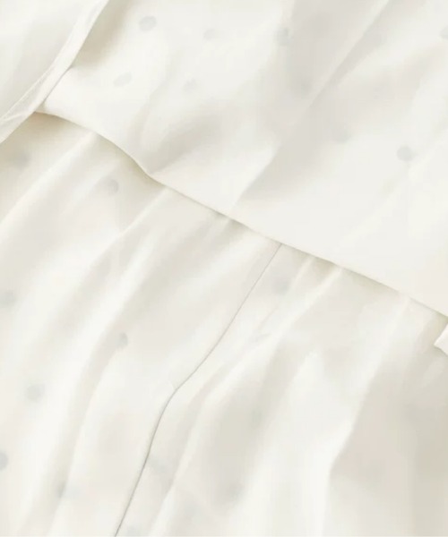 LA POMME petit(ラポミ・プチ)の「Asymmetry Ruffle Dots Cami Dress(ワンピース・レディース・アイボリー・SMALL/LARGE/MEDIUM)」の6枚目の写真