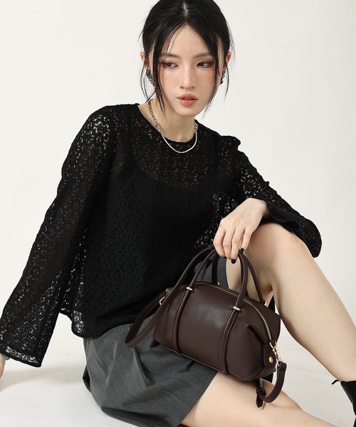 style code(スタイルコード)の「ZOZO限定【STYLE CODE/スタイルコード】2WAYミニボストンバッグ(ボストンバッグ・レディース・ブラウン/ブラック・FREE)」の4枚目の写真