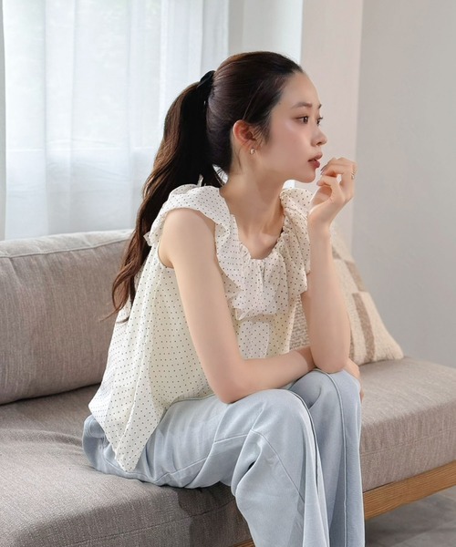 Jewelobe(ジュエローブ)の「センターライン ライトデニム(デニムパンツ・レディース・サックスブルー・M/S)」の7枚目の写真