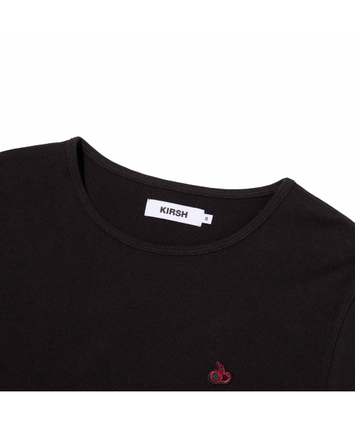 KIRSH（キルシー）の「プレーンスリムフィットTシャツ[ブラック]（Tシャツ/カットソー・レディース・その他・SMALL/MEDIUM/LARGE）」の3枚目の写真
