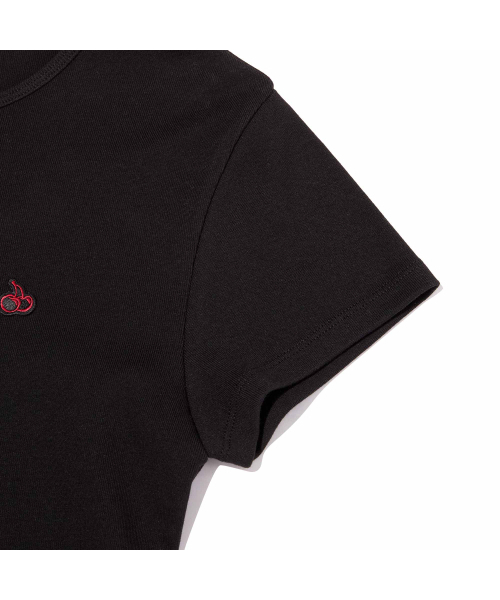 KIRSH（キルシー）の「プレーンスリムフィットTシャツ[ブラック]（Tシャツ/カットソー・レディース・その他・SMALL/MEDIUM/LARGE）」の5枚目の写真