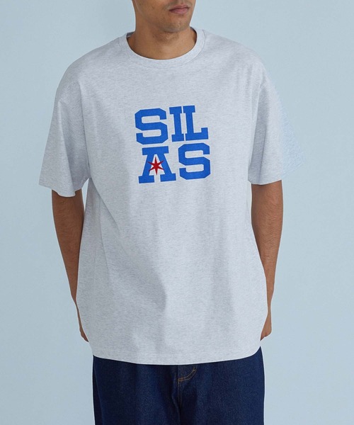 SILAS(サイラス)の「SQUARE ALIGNED S/S TEE(Tシャツ/カットソー・メンズ・アッシュ/ホワイト/バーガンディー・XL/M/L)」の2枚目の写真