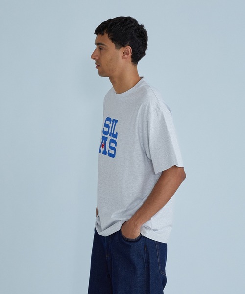 SILAS(サイラス)の「SQUARE ALIGNED S/S TEE(Tシャツ/カットソー・メンズ・アッシュ/ホワイト/バーガンディー・XL/M/L)」の6枚目の写真