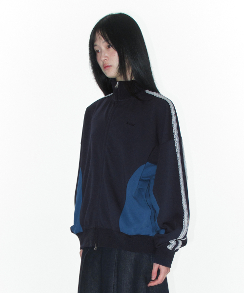AMESWORLDWIDE(アメスワールドワイド)の「LACE TRACK ZIP-UP NAVY(その他アウター・レディース・その他・FREE)」の3枚目の写真