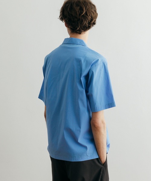 LURAKU(ルラク)の「【LURAKU】Open Collar Short Sleeve Shirt / オープンカラー半袖シャツ(シャツ/ブラウス・メンズ・ホワイト系その他/サックスブルー・L/S/M)」の6枚目の写真