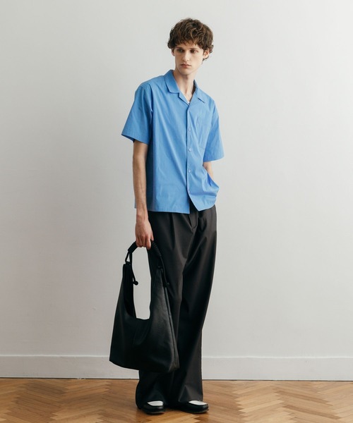 LURAKU(ルラク)の「【LURAKU】Open Collar Short Sleeve Shirt / オープンカラー半袖シャツ(シャツ/ブラウス・メンズ・ホワイト系その他/サックスブルー・L/S/M)」の10枚目の写真