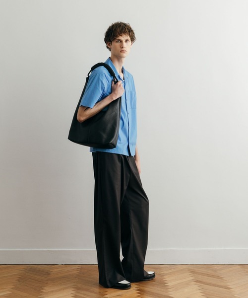 LURAKU(ルラク)の「【LURAKU】Open Collar Short Sleeve Shirt / オープンカラー半袖シャツ(シャツ/ブラウス・メンズ・ホワイト系その他/サックスブルー・L/S/M)」の11枚目の写真