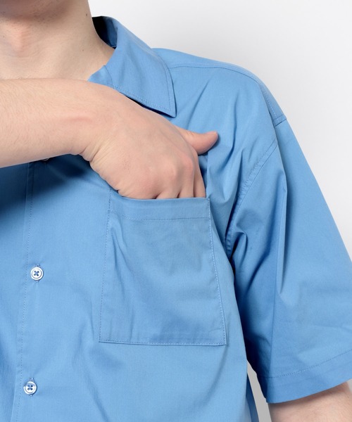 LURAKU(ルラク)の「【LURAKU】Open Collar Short Sleeve Shirt / オープンカラー半袖シャツ(シャツ/ブラウス・メンズ・ホワイト系その他/サックスブルー・L/S/M)」の22枚目の写真