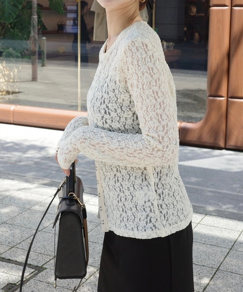 merrylatte(メリーラテ)の「フロントホックレーストップス(カーディガン/ボレロ・レディース・アイボリー・MEDIUM)」の17枚目の写真