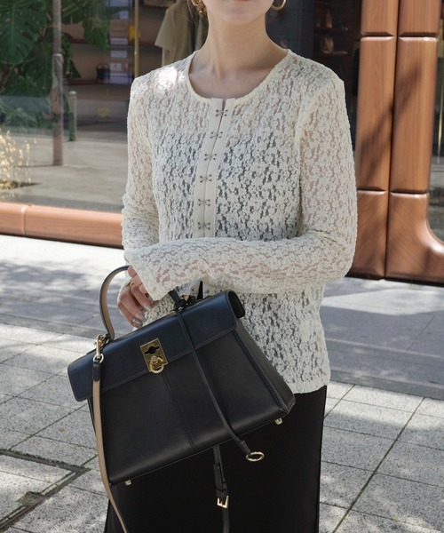merrylatte(メリーラテ)の「フロントホックレーストップス(カーディガン/ボレロ・レディース・アイボリー・MEDIUM)」の20枚目の写真