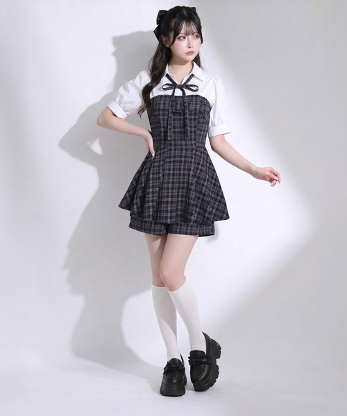 DearMyLoveRose(ディアマイラブローズ)の「シャツドッキングセットアップ【大きいサイズあり】(セットアップ・レディース・ネイビー/グレー・L~LL/M-L/LL~3L)」の17枚目の写真