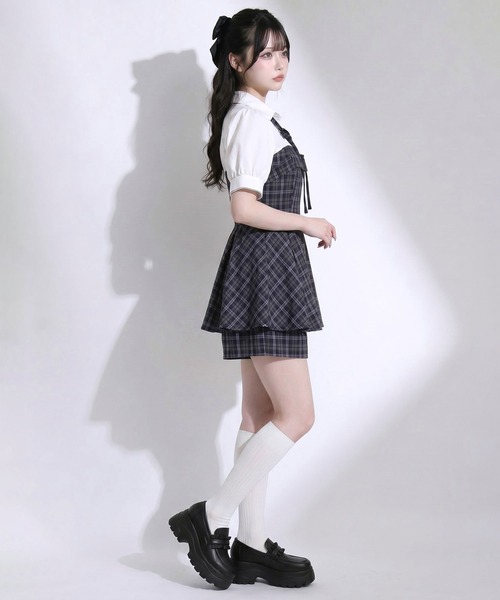 DearMyLoveRose(ディアマイラブローズ)の「シャツドッキングセットアップ【大きいサイズあり】(セットアップ・レディース・ネイビー/グレー・L~LL/M-L/LL~3L)」の16枚目の写真