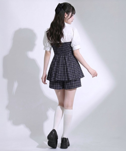 DearMyLoveRose(ディアマイラブローズ)の「シャツドッキングセットアップ【大きいサイズあり】(セットアップ・レディース・ネイビー/グレー・L~LL/M-L/LL~3L)」の15枚目の写真