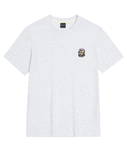 OKSTAR(オクスター)の「ドゥームチタン刺繍半袖(Tシャツ/カットソー・レディース・ネイビー/ダークグリーン/ライトグレー/グレー/ライトベージュ/ブラック/ダークグレー/カーキ/ダークブルー/ホワイト/クリーム・SMALL/MEDIUM/LARGE/X-LARGE/2XL/3XL/4XL)」の20枚目の写真