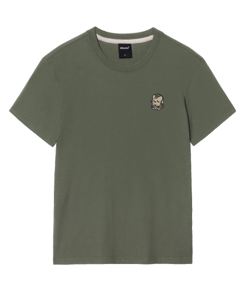 OKSTAR(オクスター)の「ドゥームチタン刺繍半袖(Tシャツ/カットソー・レディース・ネイビー/ダークグリーン/ライトグレー/グレー/ライトベージュ/ブラック/ダークグレー/カーキ/ダークブルー/ホワイト/クリーム・SMALL/MEDIUM/LARGE/X-LARGE/2XL/3XL/4XL)」の22枚目の写真