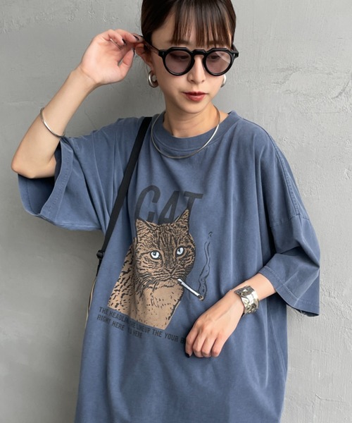 REMI RELIEF（レミレリーフ）の「[REMI RELIEF/レミレリーフ] 別注 ビッグシルエット SP加工プリントTシャツ（Tシャツ/カットソー・レディース・A/C/B・F/M/S）」の3枚目の写真