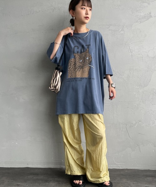 REMI RELIEF（レミレリーフ）の「[REMI RELIEF/レミレリーフ] 別注 ビッグシルエット SP加工プリントTシャツ（Tシャツ/カットソー・レディース・A/C/B・F/M/S）」の14枚目の写真