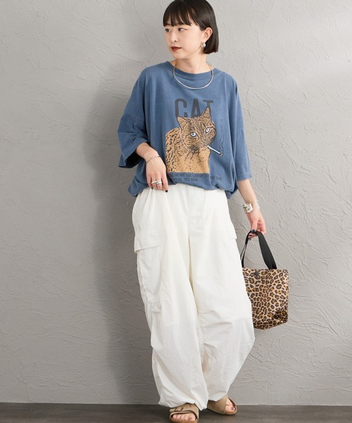 REMI RELIEF（レミレリーフ）の「[REMI RELIEF/レミレリーフ] 別注 ビッグシルエット SP加工プリントTシャツ（Tシャツ/カットソー・レディース・A/C/B・F/M/S）」の5枚目の写真