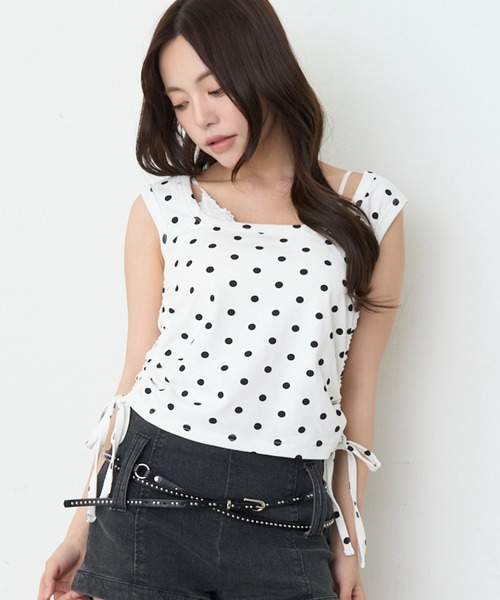 RAY CASSIN(レイカズン)の「【~6/21(日)までZOZO限定10%OFF】カップ付きレイヤードホルタータンクトップ / Tシャツ(Tシャツ/カットソー・レディース・ブラック系その他2/ホワイト系その他2/ブラウン系その他2/ホワイト系その他/ブラック・FREE)」の1枚目の写真