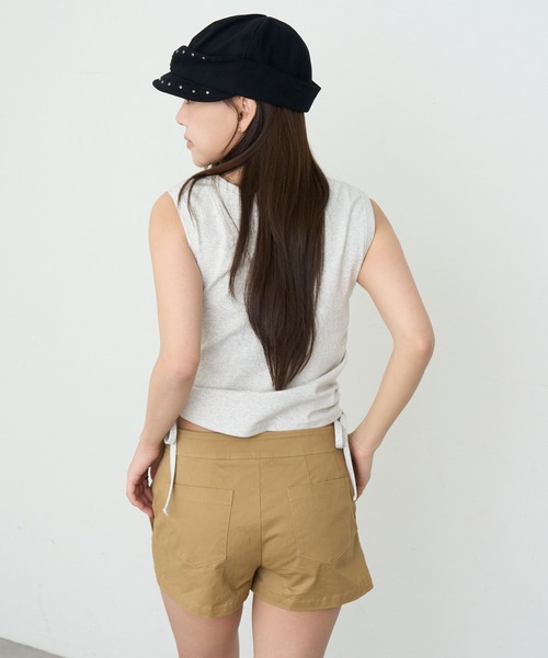 RAY CASSIN(レイカズン)の「【~6/21(日)までZOZO限定10%OFF】カップ付きレイヤードホルタータンクトップ / Tシャツ(Tシャツ/カットソー・レディース・ブラック系その他2/ホワイト系その他2/ブラウン系その他2/ホワイト系その他/ブラック・FREE)」の12枚目の写真