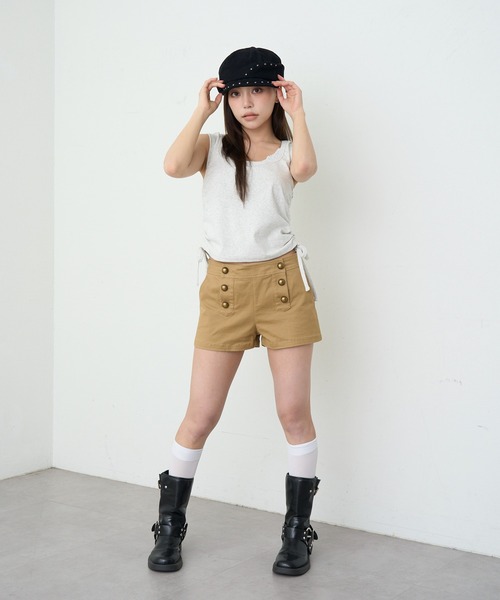 RAY CASSIN(レイカズン)の「【~6/21(日)までZOZO限定10%OFF】カップ付きレイヤードホルタータンクトップ / Tシャツ(Tシャツ/カットソー・レディース・ブラック系その他2/ホワイト系その他2/ブラウン系その他2/ホワイト系その他/ブラック・FREE)」の14枚目の写真