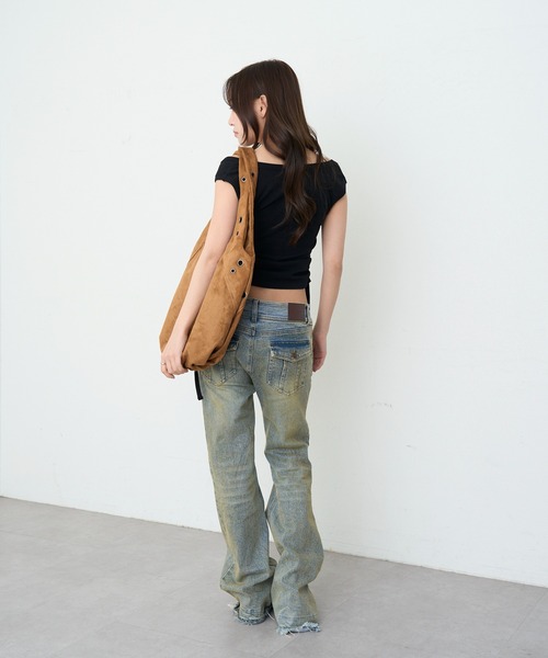 RAY CASSIN(レイカズン)の「【~6/21(日)までZOZO限定10%OFF】カップ付きレイヤードホルタータンクトップ / Tシャツ(Tシャツ/カットソー・レディース・ブラック系その他2/ホワイト系その他2/ブラウン系その他2/ホワイト系その他/ブラック・FREE)」の21枚目の写真