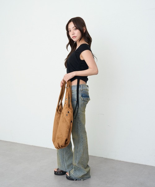 RAY CASSIN(レイカズン)の「【~6/21(日)までZOZO限定10%OFF】カップ付きレイヤードホルタータンクトップ / Tシャツ(Tシャツ/カットソー・レディース・ブラック系その他2/ホワイト系その他2/ブラウン系その他2/ホワイト系その他/ブラック・FREE)」の20枚目の写真