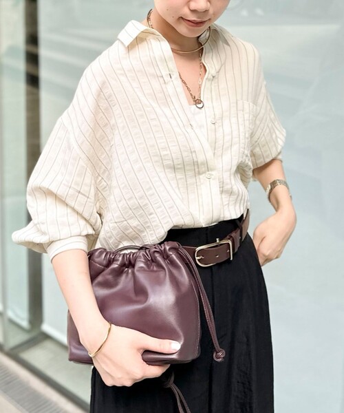 NOLLEY’S Sophi(ノーリーズソフィ)の「ウォッシャブルMARSALAダブルストライプシャツ(シャツ/ブラウス・レディース・ホワイト系その他4/ベージュ系その他3/ピンク系その他3・38)」の2枚目の写真