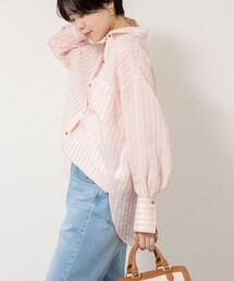 セール】ウォッシャブルタンブラーストライプ3WAYシャツ（シャツ