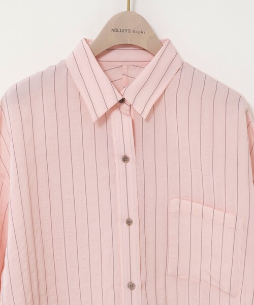 NOLLEY’S Sophi(ノーリーズソフィ)の「ウォッシャブルMARSALAダブルストライプシャツ(シャツ/ブラウス・レディース・ホワイト系その他4/ベージュ系その他3/ピンク系その他3・38)」の11枚目の写真