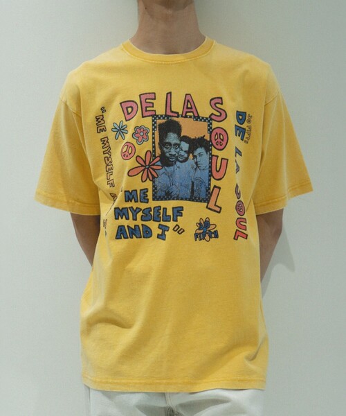 International Gallery BEAMS(インターナショナルギャラリービームス)の「【別注】U/MUSIC × IG / DE LA SOUL グラフィック Tシャツ 26SS(Tシャツ/カットソー・メンズ・イエロー・X-LARGE/LARGE/SMALL/MEDIUM)」の7枚目の写真