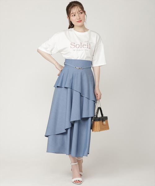 SWINGLE(スウィングル)の「【6/5発売】オーバーサイズコットンロゴTシャツ(Tシャツ/カットソー・レディース・ブラック/オフホワイト・FREE)」の4枚目の写真